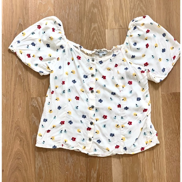 Madewell Seamed Button-Down Shirt in Confetti Floral, Medium - Picture 8 of 8